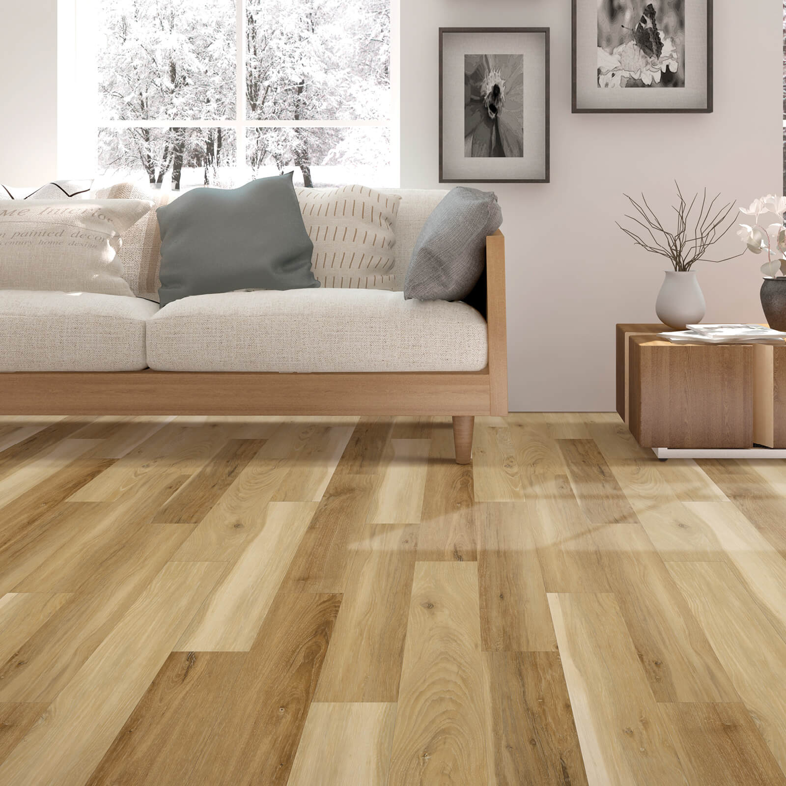 Living room laminate flooring | Bixby Knolls Carpet