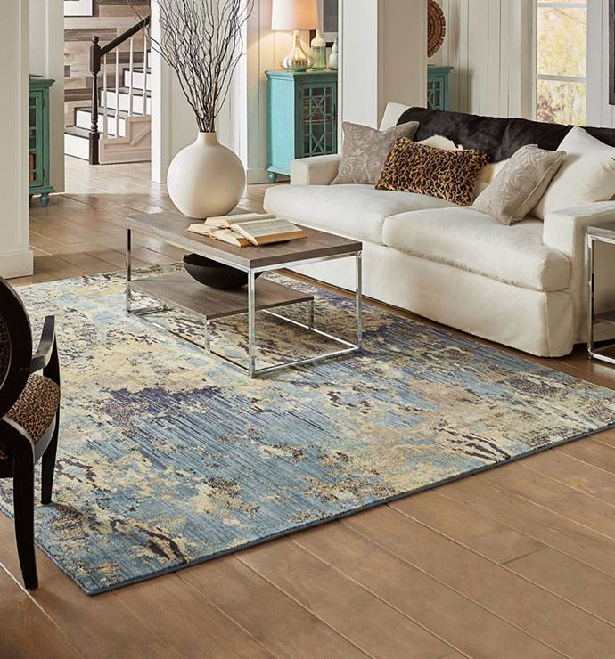 Area rug in living room | Bixby Knolls Carpet